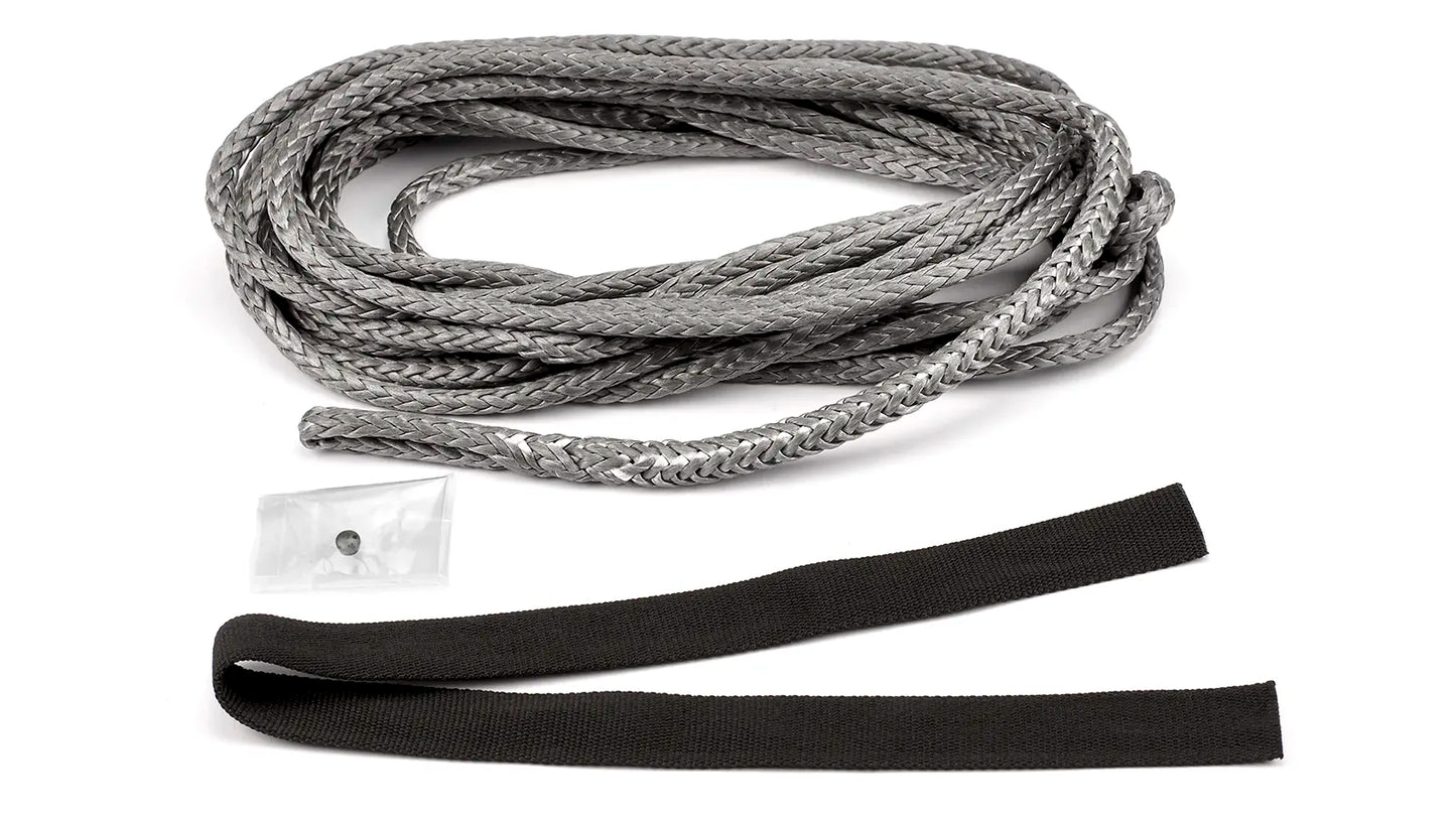 WARN Replacement Synthetic Winch Rope 27 ft x 1/4 in with 1/4 x 27 ft synthetic rope