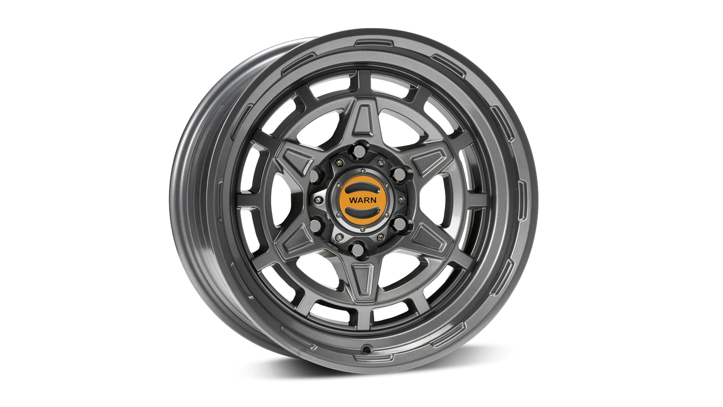 WARN Epic Diamond Cutter Wheel - Gray 6 Lug