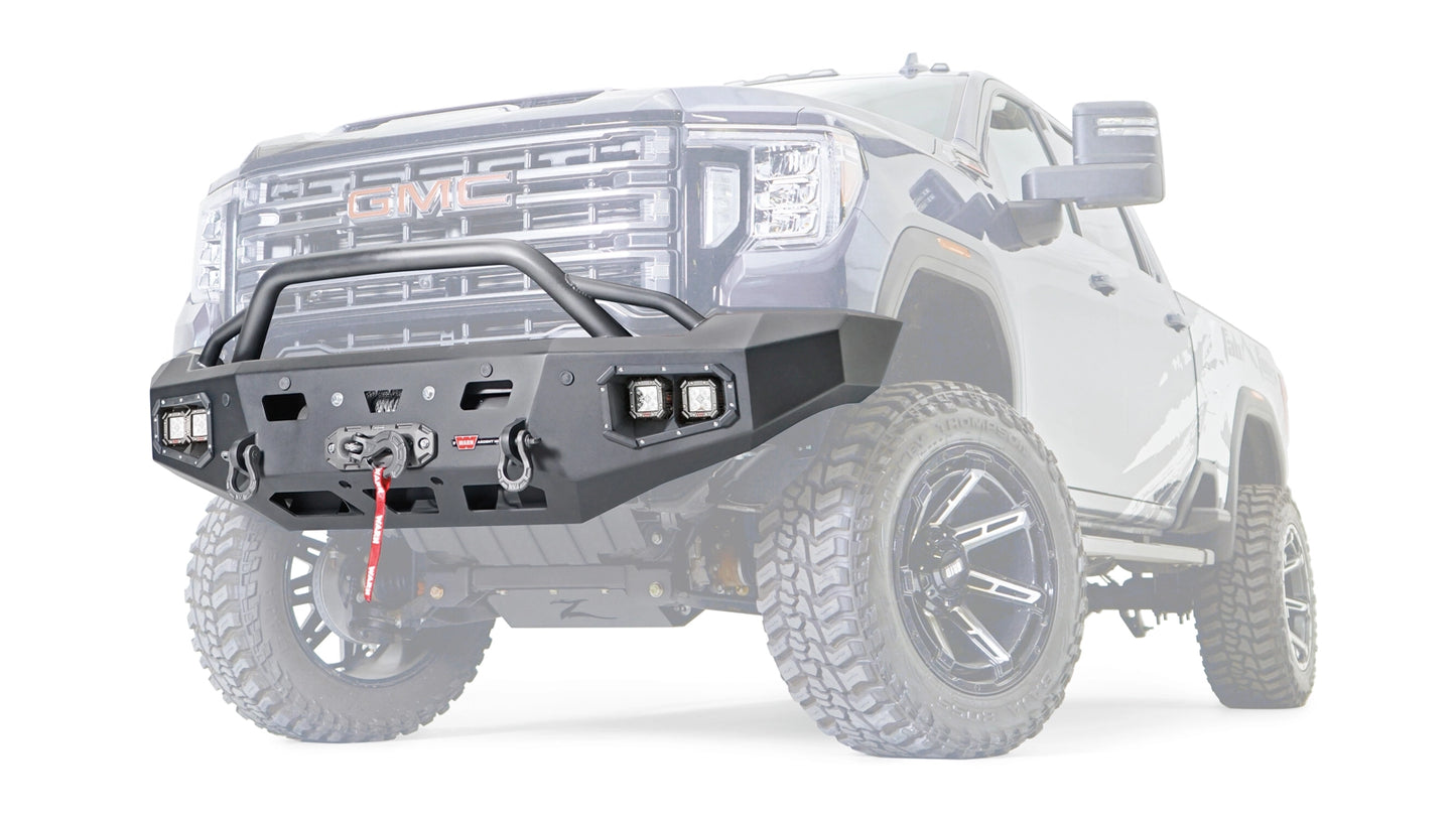 Ascent HD Front Bumper with Prerunner Grille Guard for 2020-2023 GMC Sierra 2500/3500 HD