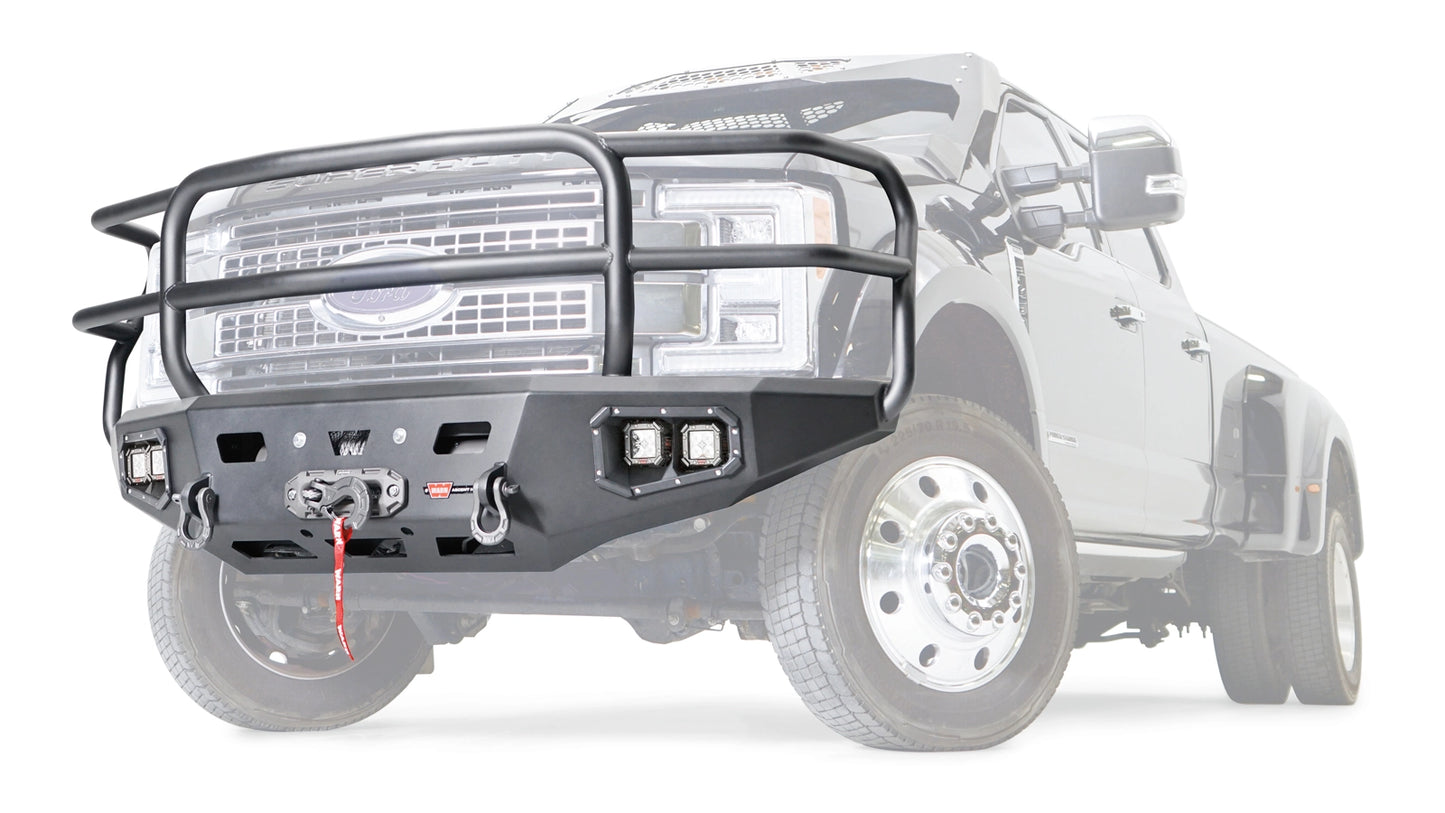 Ascent HD Front Bumper with Full Grille Guard for 2017-2022 Ford F-450/F-550