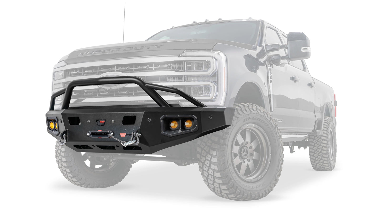 Ascent HD Front Bumper with Prerunner Grille Guard for 2023-2026 Ford Super Duty