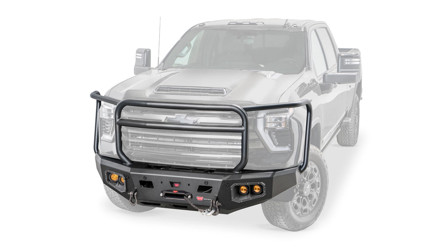 Ascent HD Front Bumper with Full Grille Guard for 2024-2026 Chevrolet Silverado 2500/3500 HD