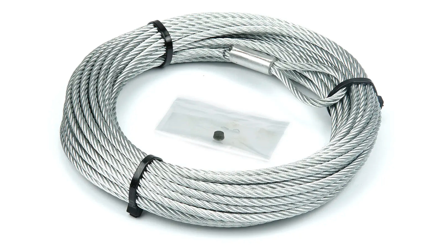 WARN Replacement Steel Winch Rope 50 ft x 3/16 in with 3/16 in x 50 ft steel rope