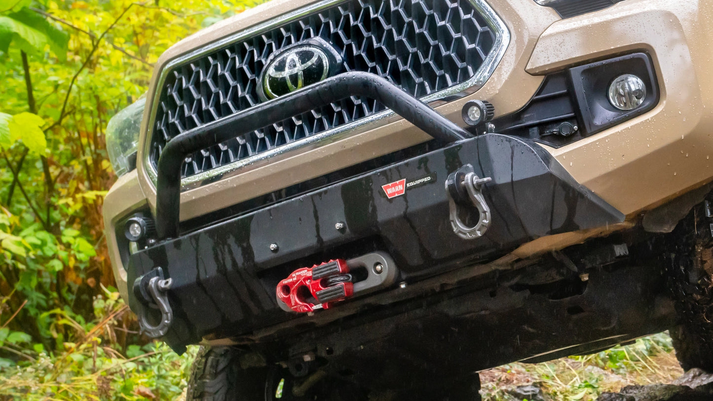 Semi-Hidden Winch Mount with Grille Guard for 2016-2023 Toyota Tacoma