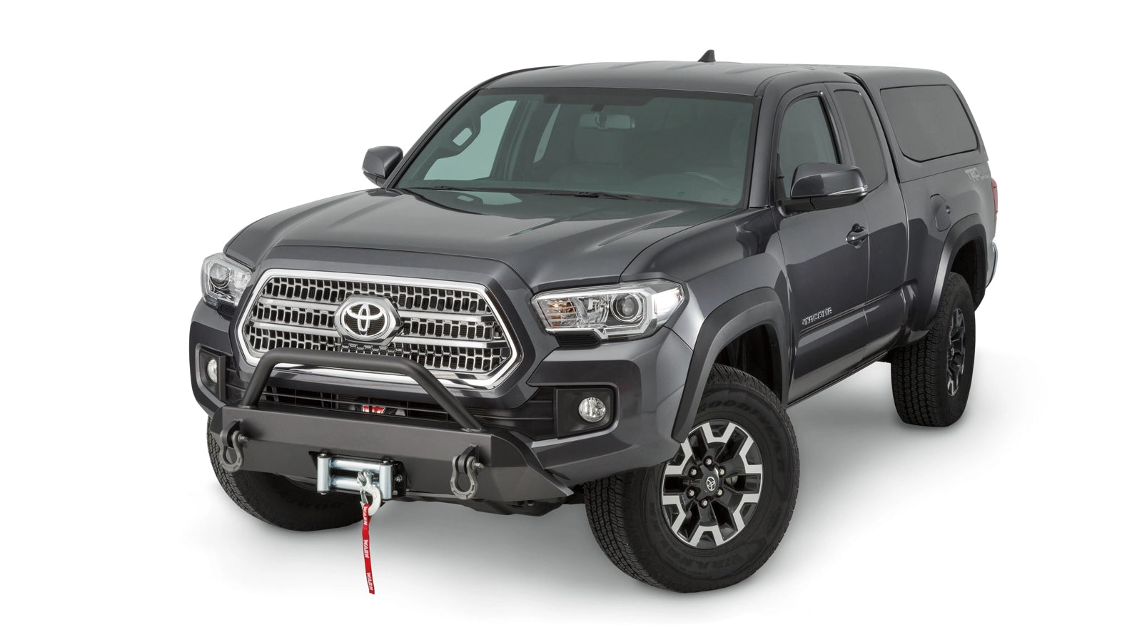 WARN Semi-Hidden Winch Mount with Grille Guard for 2016-2023 Toyota Tacoma, alternate view