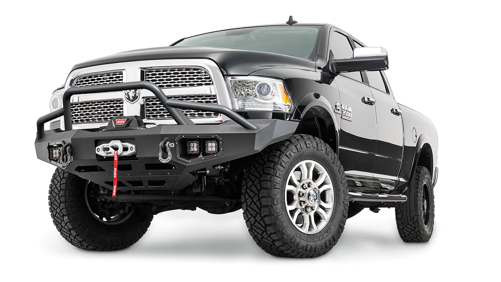 WARN Ascent Prerunner Grille Guard Tube for 2011-2018 Ram 2500/3500 for 2011-2018 Ram 2500 and 3500 and 2014-2015 Chevrolet Silverado 1500 and
