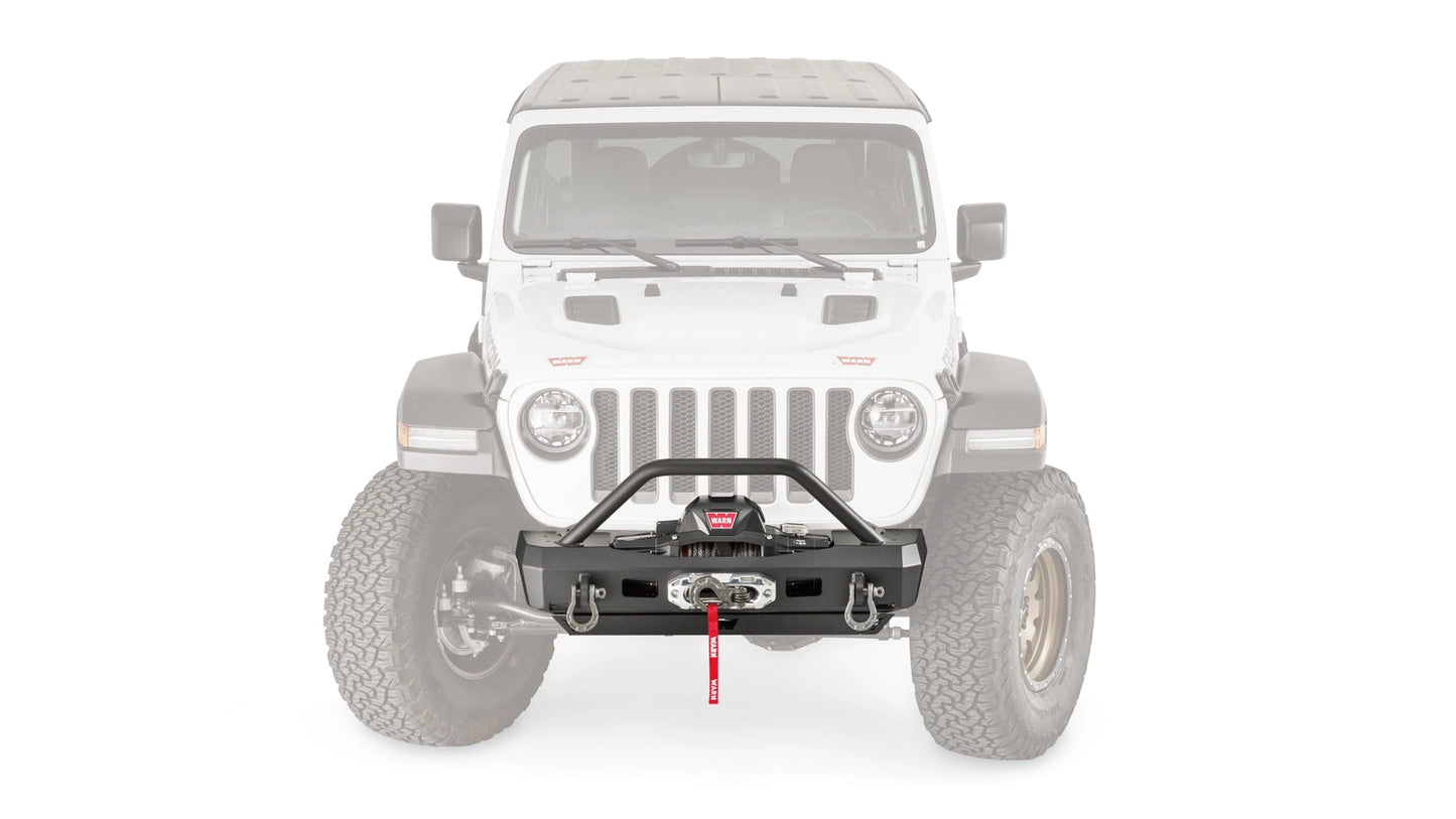 Elite Stubby Front Bumper with Grille Guard Tube for 2018-2026 Jeep Wrangler JL / 2020-2026 Jeep Gladiator JT