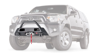 Semi-Hidden Winch Mount with Grille Guard for 2012-2015 Toyota Tacoma