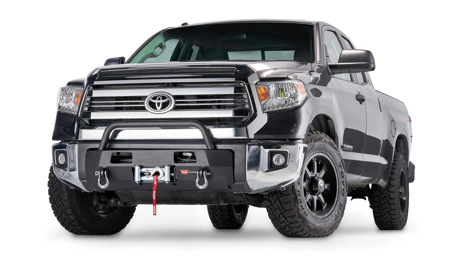 WARN Semi-Hidden Winch Mount with Grille Guard for 2014-2021 Toyota Tundra