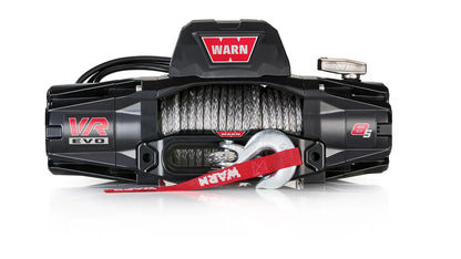 WARN VR EVO 8-S 8,000 lb truck, Jeep, and SUV winch with 90 ft synthetic rope and hawse fairlead