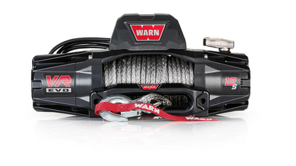 WARN VR EVO 12-S 12,000 lb truck, Jeep, and SUV winch with 90 ft synthetic rope and hawse fairlead
