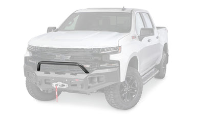 Ghosted view of the WARN Ascent Prerunner Grille Guard Tube front bumper