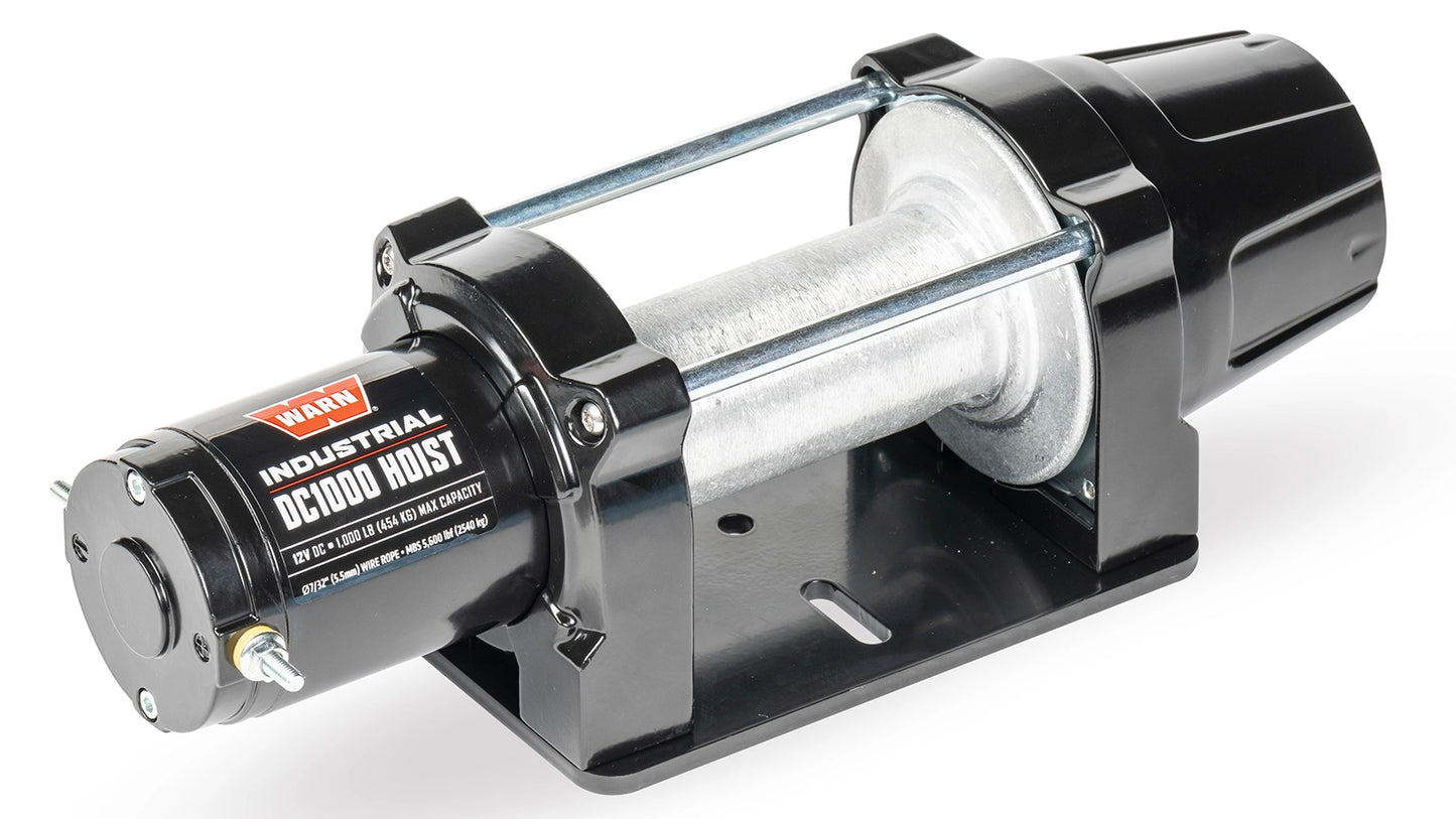 Angled view of the WARN DC1000 12V Hoist