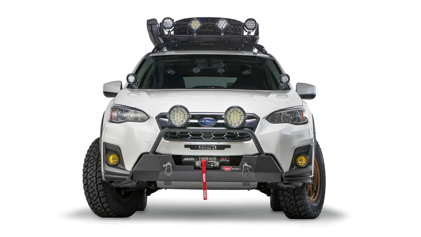 Alternate view of the WARN Grille Guard Tube with Light Mounting Tabs for 2018-2020 Subaru Crosstrek front bumper