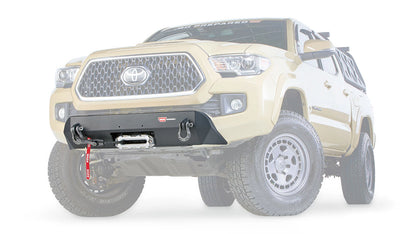 Ghosted view of the WARN Semi-Hidden Winch Mount for 2016-2023 Toyota Tacoma
