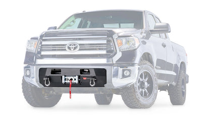 Ghosted view of the WARN Semi-Hidden Winch Mount for 2014-2021 Toyota Tundra