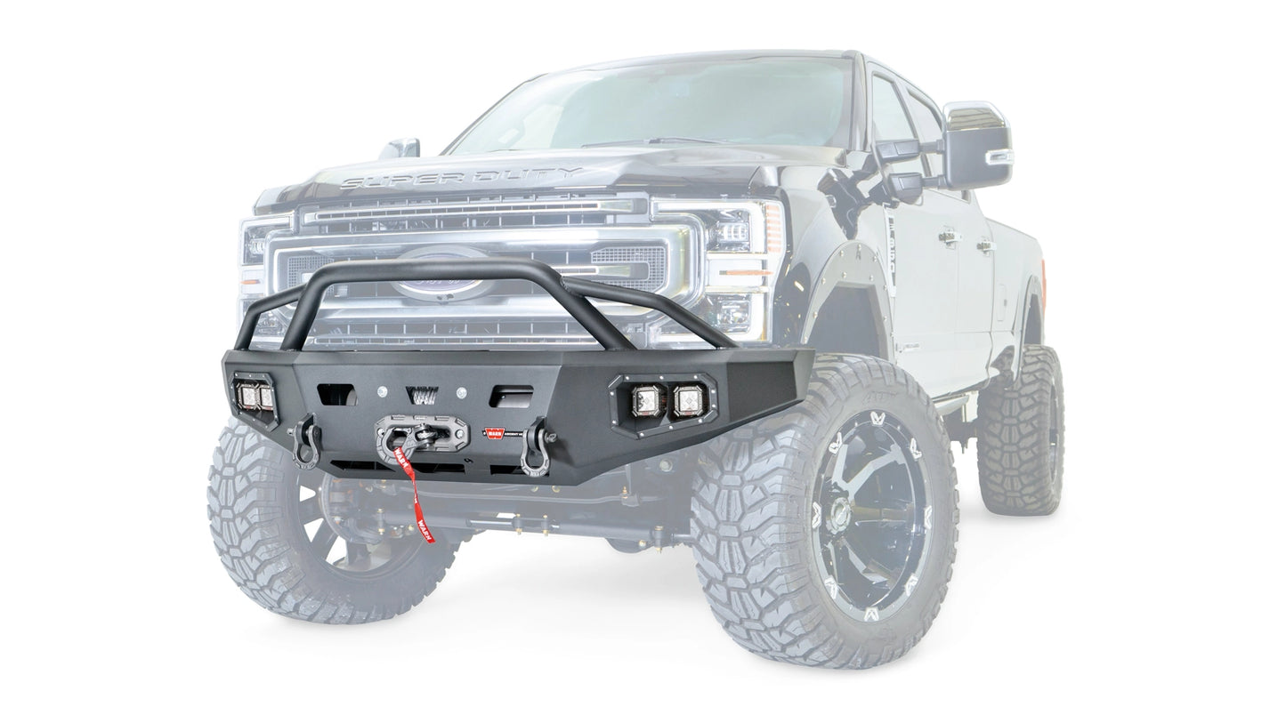 Ascent HD Front Bumper with Prerunner Grille Guard for 2017-2022 Ford F-250/F-350