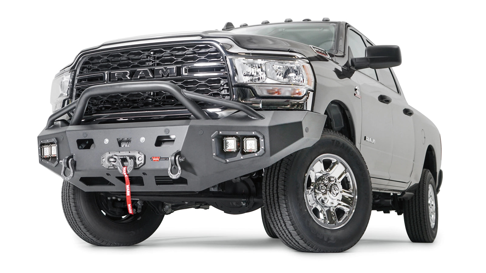 WARN Ascent HD Front Bumper with Prerunner Grille Guard for 2019-2026 Ram 2500/3500/4500/5500