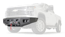 Ghosted view of the WARN Ascent HD Front Bumper for 2020-2023 Chevrolet Silverado 2500/3500 HD