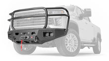 Ghosted view of the WARN Ascent HD Front Bumper with Full Grille Guard for 2020-2023 Chevrolet Silverado 2500/3500 HD