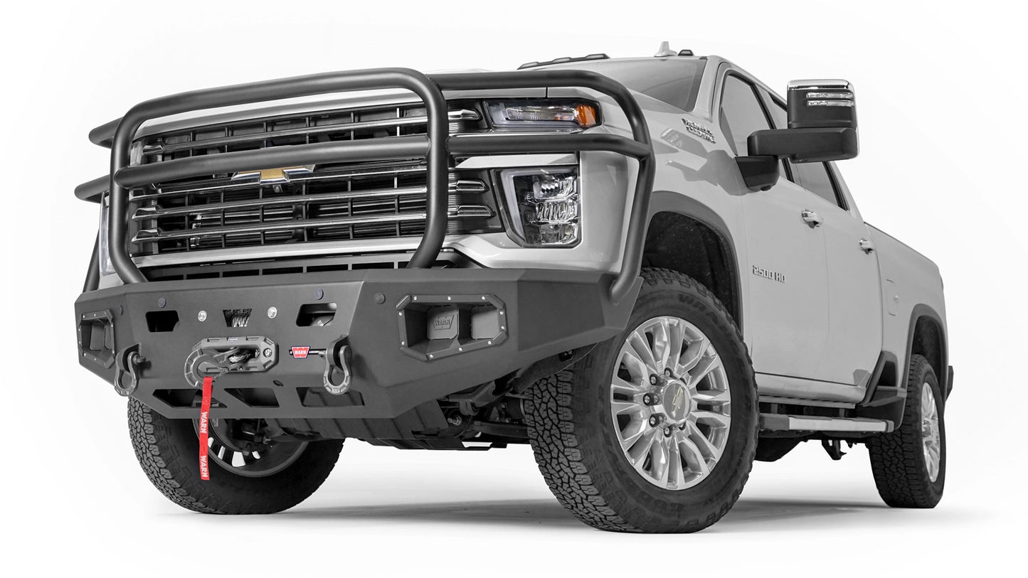 Ascent HD Front Bumper with Full Grille Guard for 2020-2023 Chevrolet Silverado 2500/3500 HD