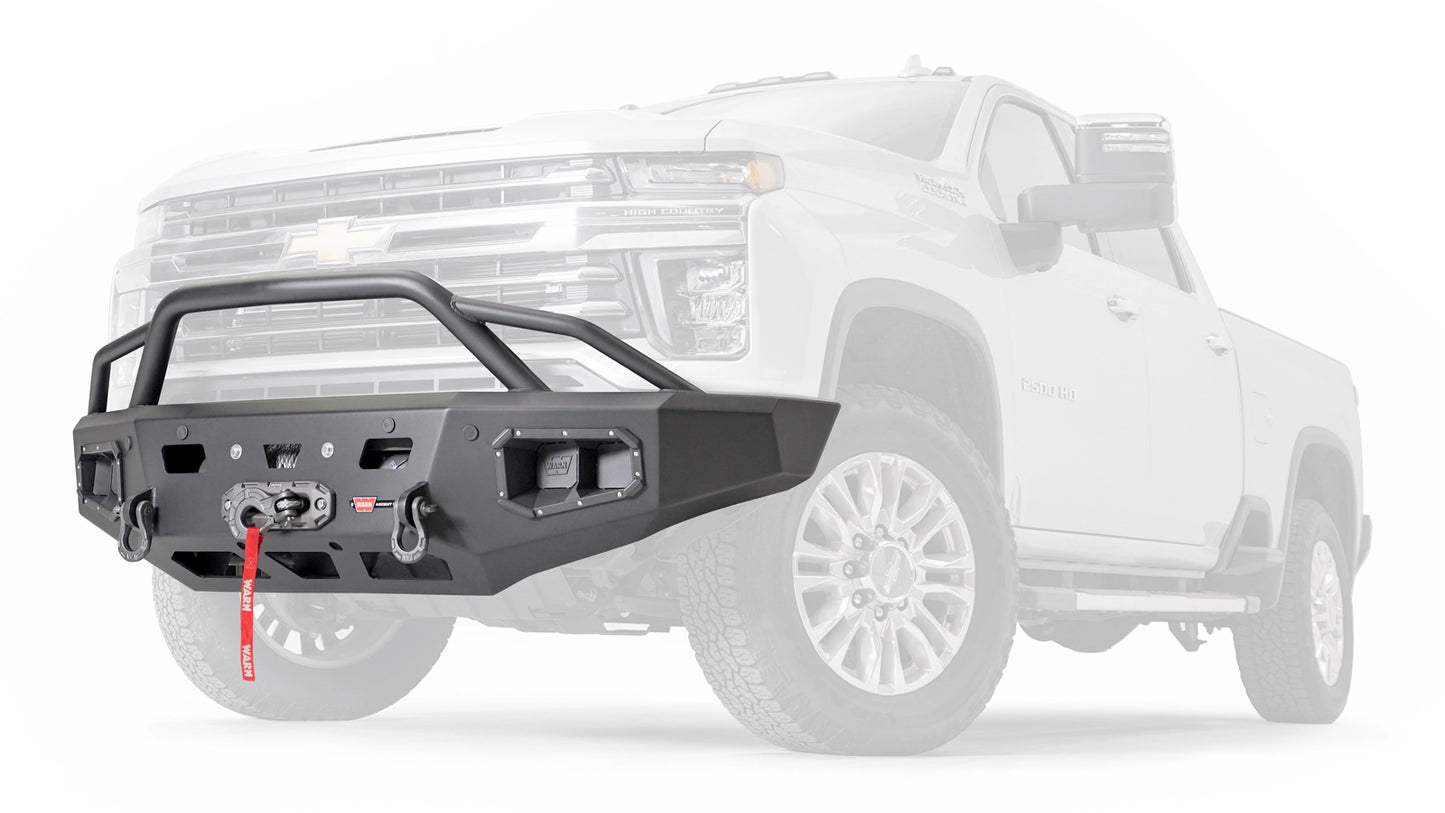 Ascent HD Front Bumper with Prerunner Grille Guard for 2020-2023 Chevrolet Silverado 2500/3500 HD