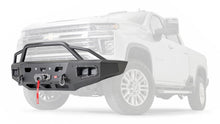 Ghosted view of the WARN Ascent HD Front Bumper with Prerunner Grille Guard for 2020-2023 Chevrolet Silverado 2500/3500 HD