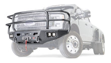 Ghosted view of the WARN Ascent HD Front Bumper with Full Grille Guard for 2017-2022 Ford F-450/F-550