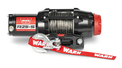 WARN R25-S 2,500 lb ATV/UTV winch with 50 ft synthetic rope and hawse fairlead