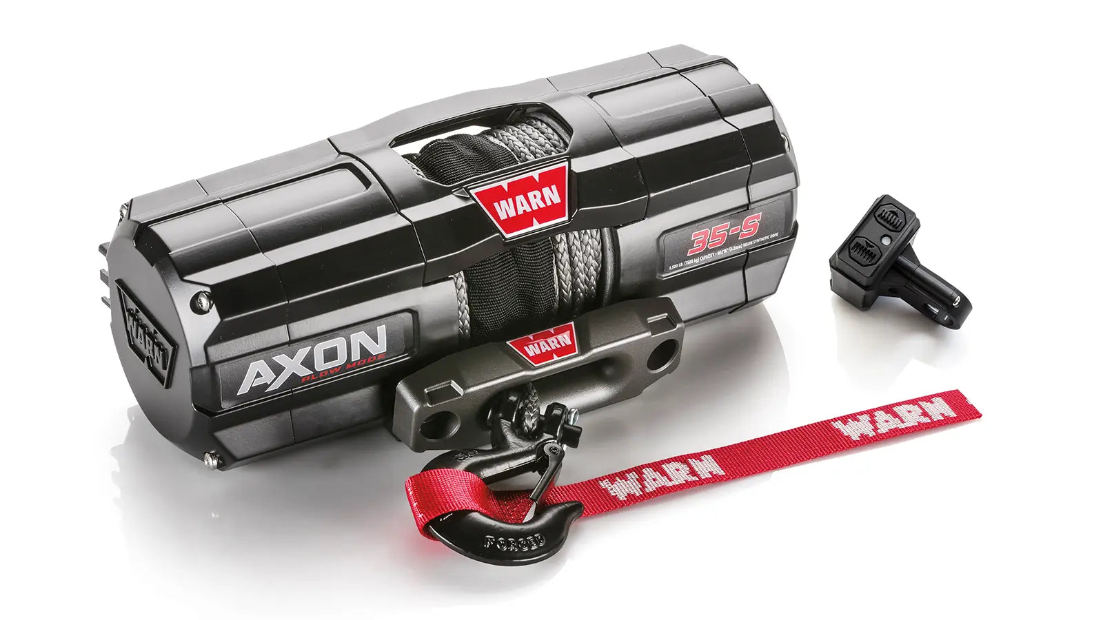 Angled view of the WARN AXON 35-S with Plow Mode