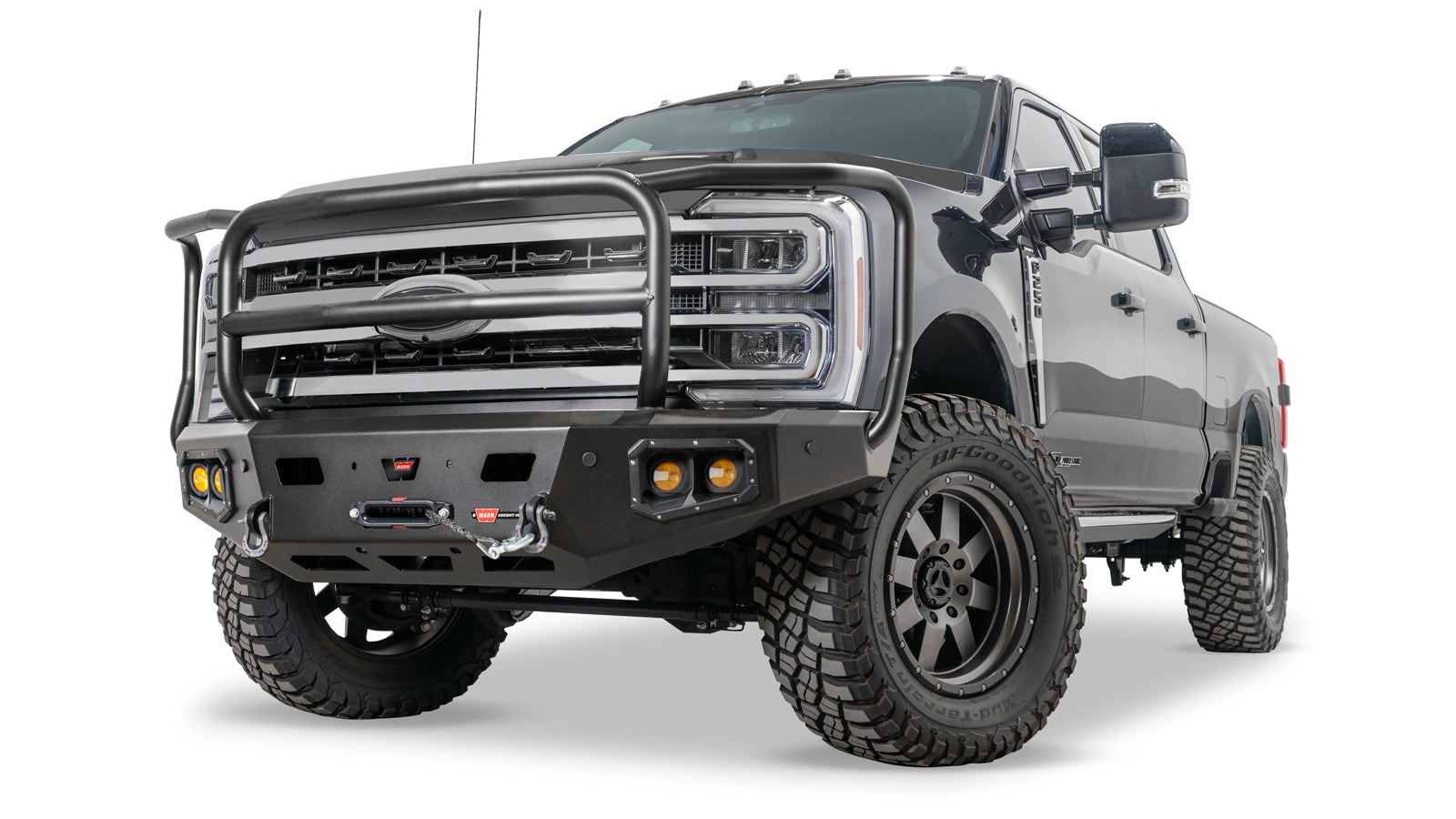 WARN Ascent HD Front Bumper with Full Grille Guard for 2023-2026 Ford Super Duty