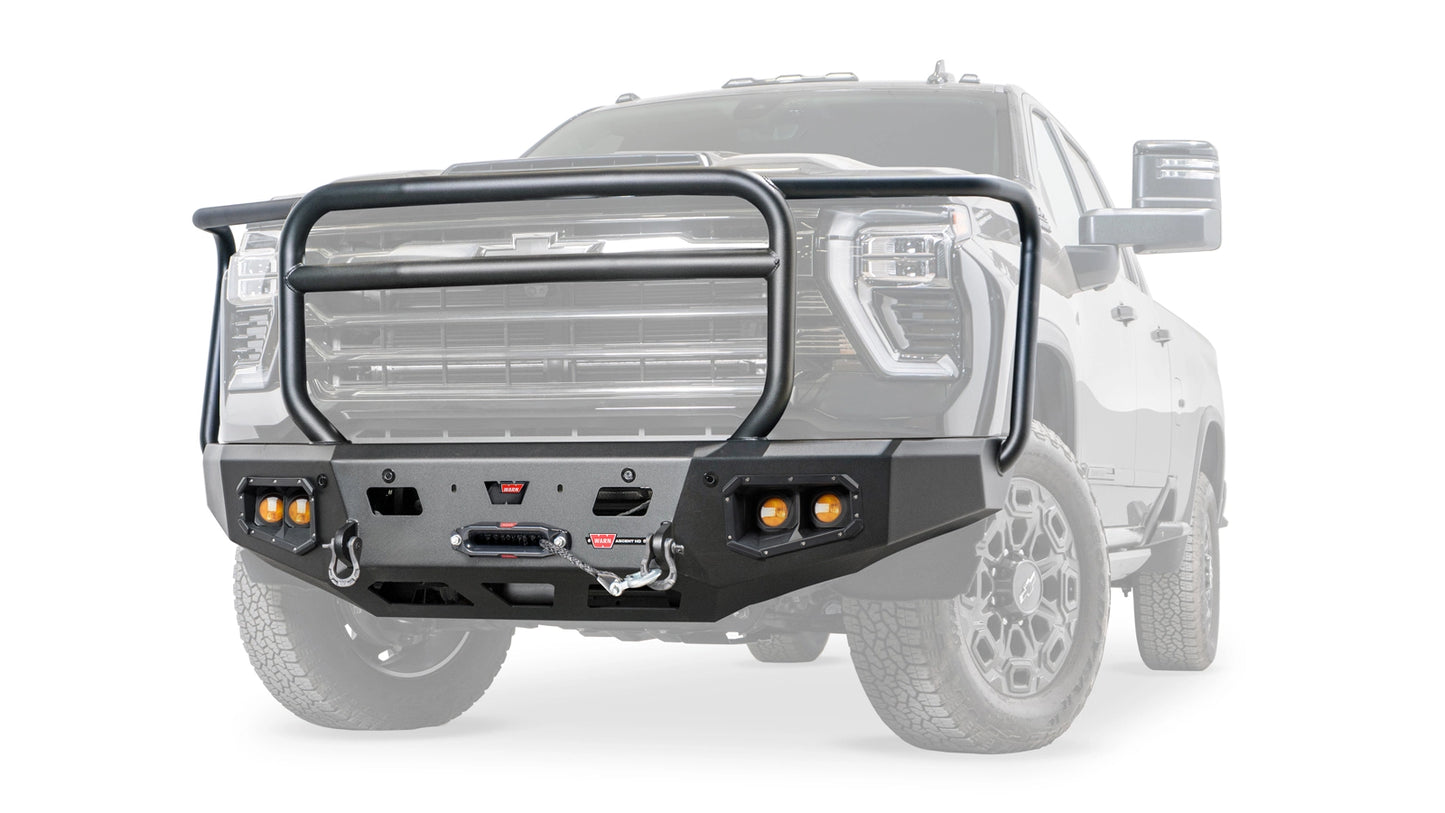Ascent HD Front Bumper with Full Grille Guard for 2024-2026 Chevrolet Silverado 2500/3500 HD
