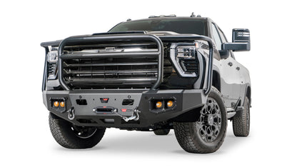 WARN Ascent HD Front Bumper with Full Grille Guard for 2024-2026 Chevrolet Silverado 2500/3500 HD