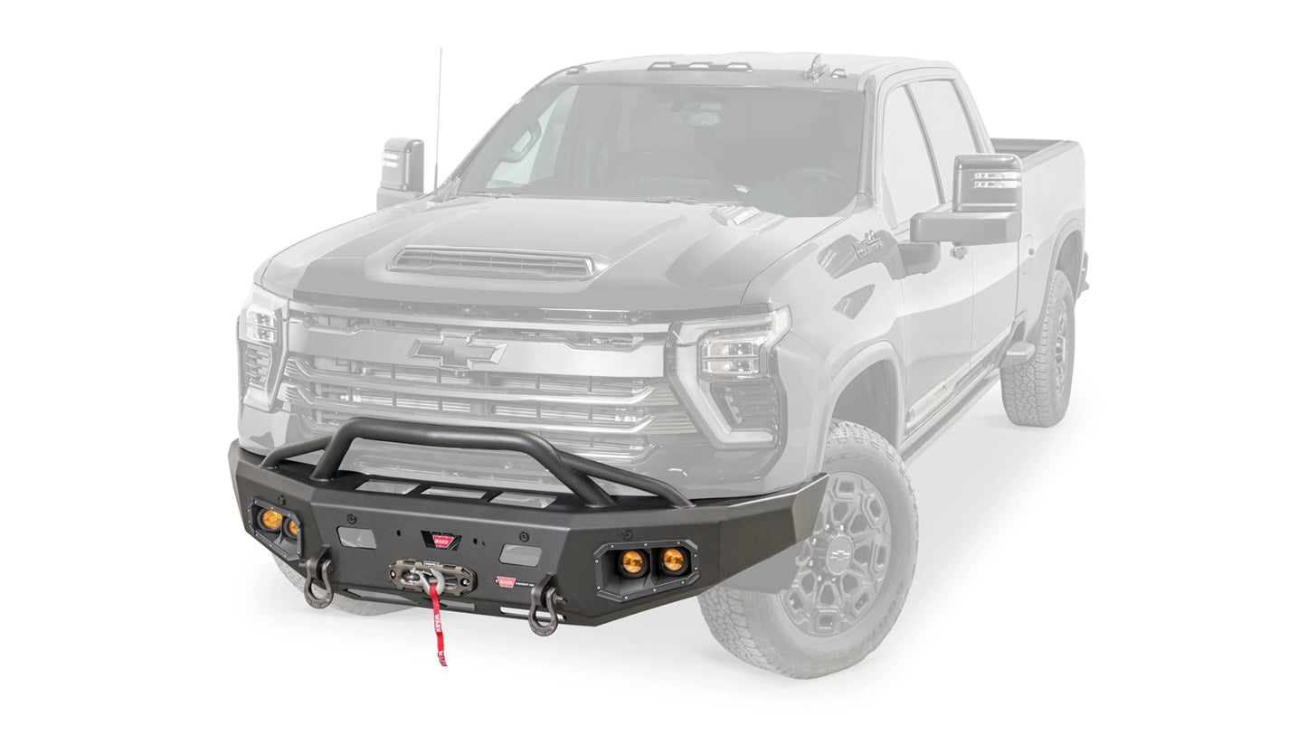 Ascent HD Front Bumper with Prerunner Grille Guard for 2024-2026 Chevrolet Silverado 2500/3500 HD