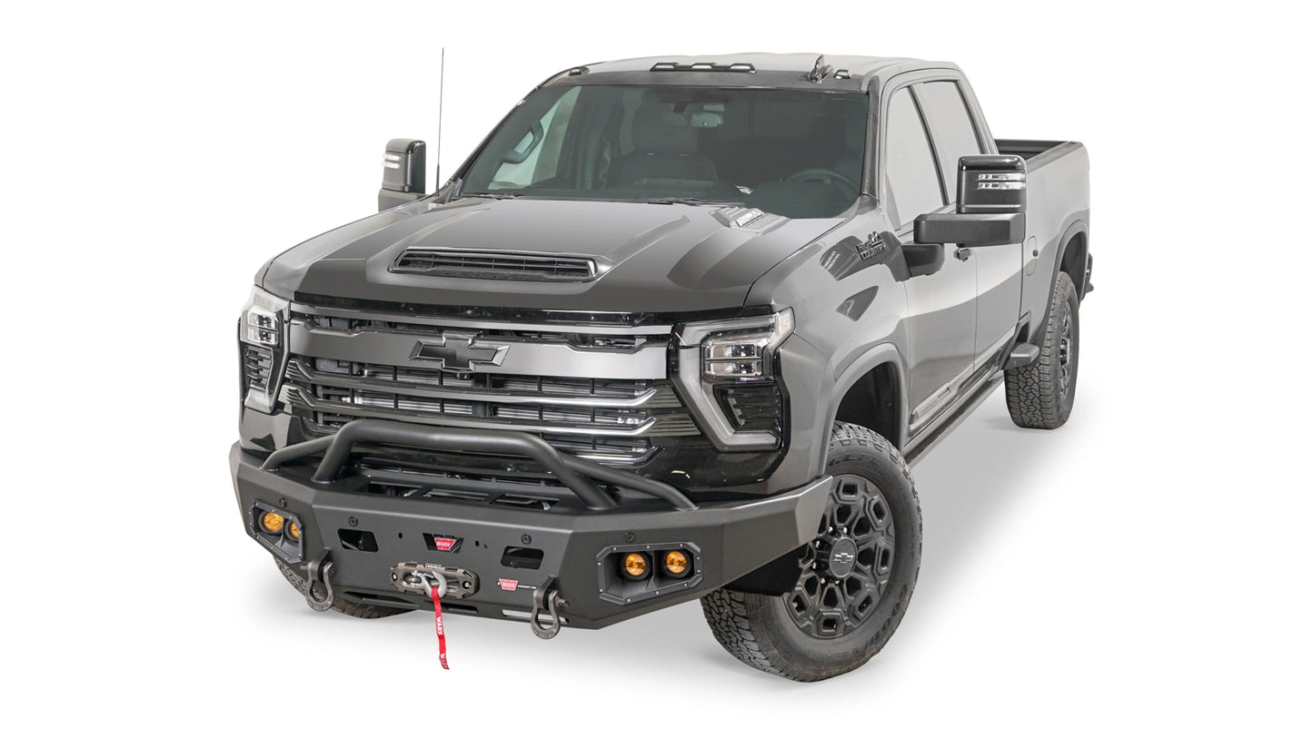 Ascent HD Front Bumper with Prerunner Grille Guard for 2024-2026 Chevrolet Silverado 2500/3500 HD