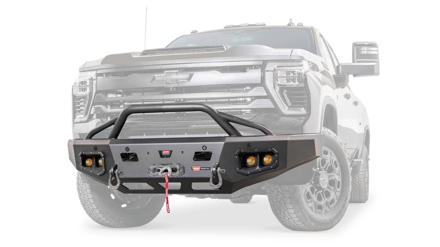 Ascent HD Front Bumper with Prerunner Grille Guard for 2024-2026 Chevrolet Silverado 2500/3500 HD