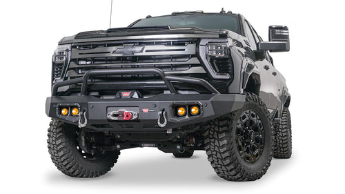 Ascent Front Bumper with Prerunner Grille Guard for 2024-2026 Chevrolet Silverado 2500/3500 HD