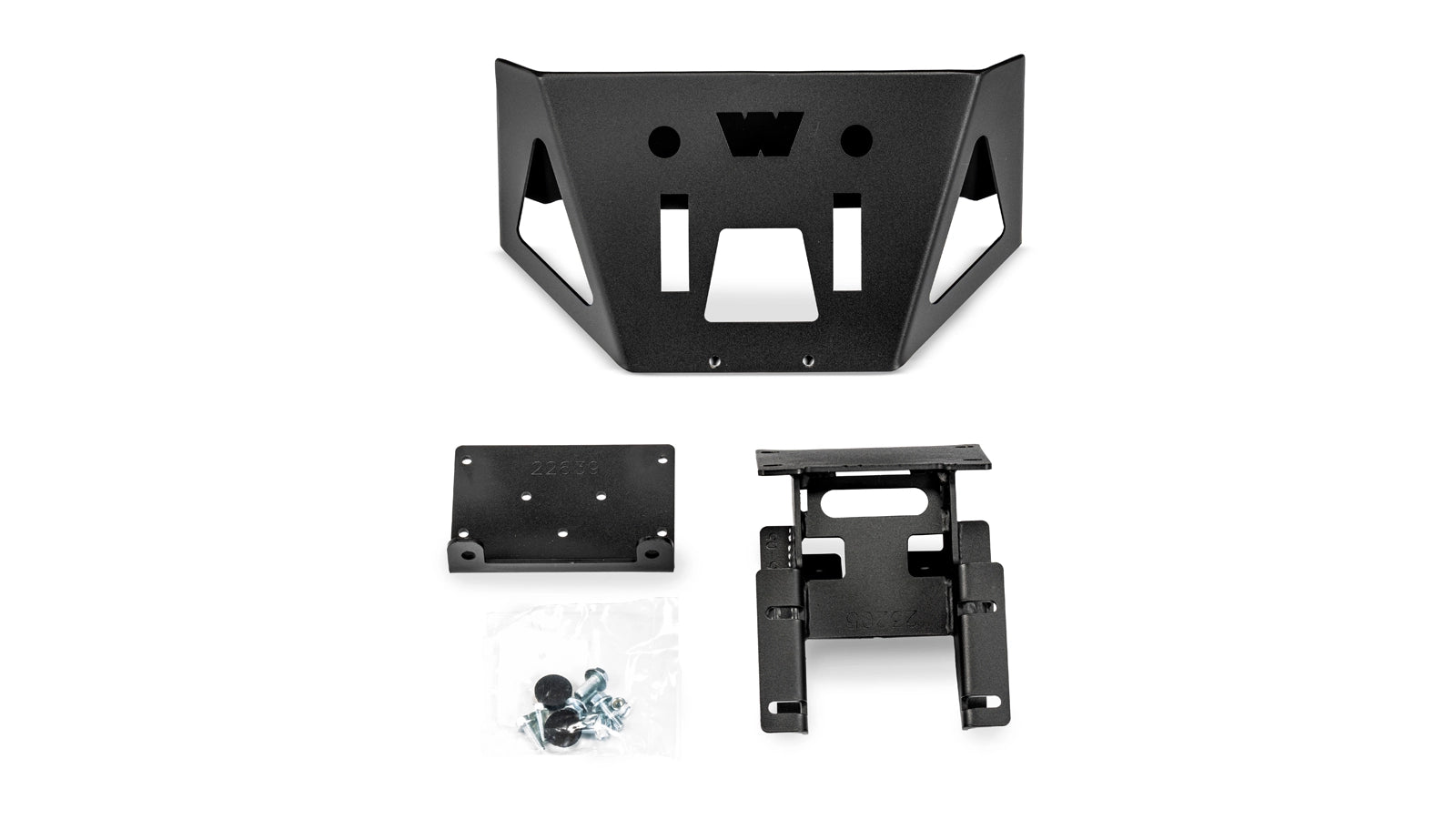 WARN Polaris RZR XP 1000 Front Winch Bumper front bumper black powder coated steel