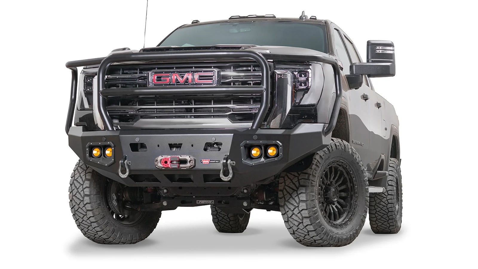 WARN Ascent HD Front Bumper with Full Grille Guard for 2024-2026 GMC Sierra 2500/3500 HD