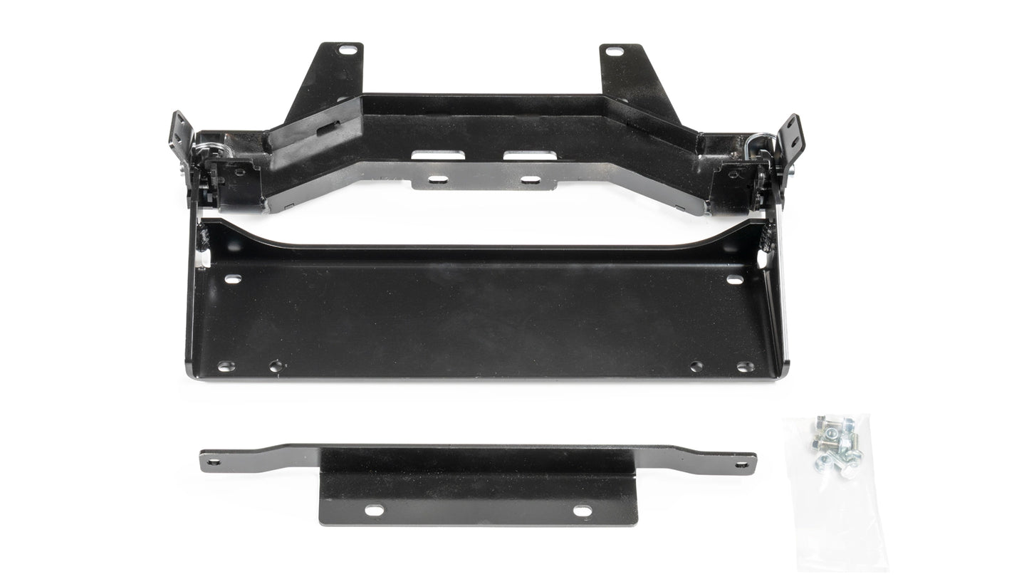 Parts view of the WARN Front Plow Mount Kit for the Kawasaki Ridge
