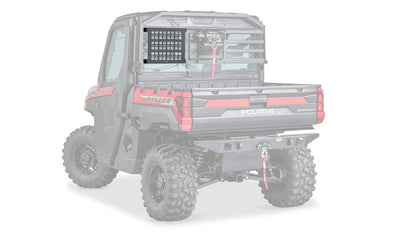 Ghosted view of the WARN MOLLE Panel Kit (3-Pack) for WARN Rear Cab Rack for Polaris Ranger