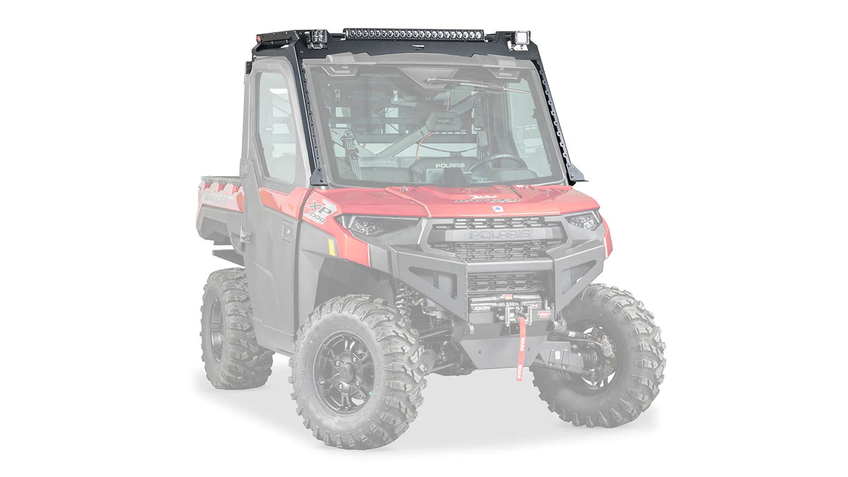Ghosted view of the WARN Roof Rack Kit for 2-Door 2025–2026 Polaris Ranger
