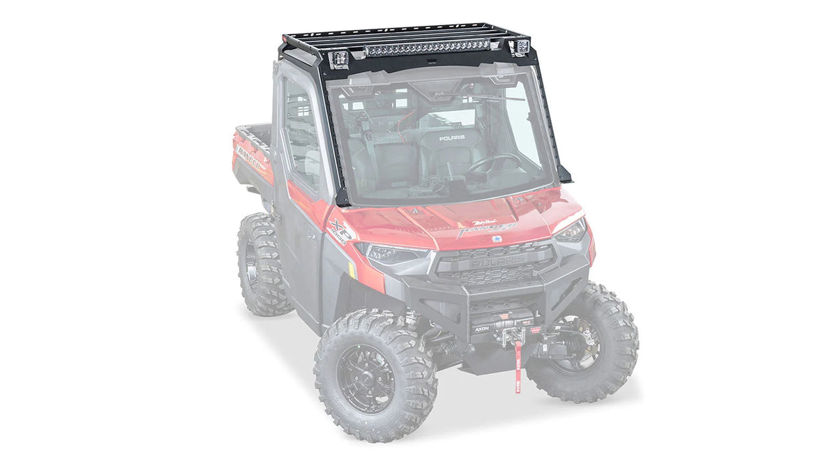 Ghosted view of the WARN Roof Rack Kit for 2-Door 2025–2026 Polaris Ranger