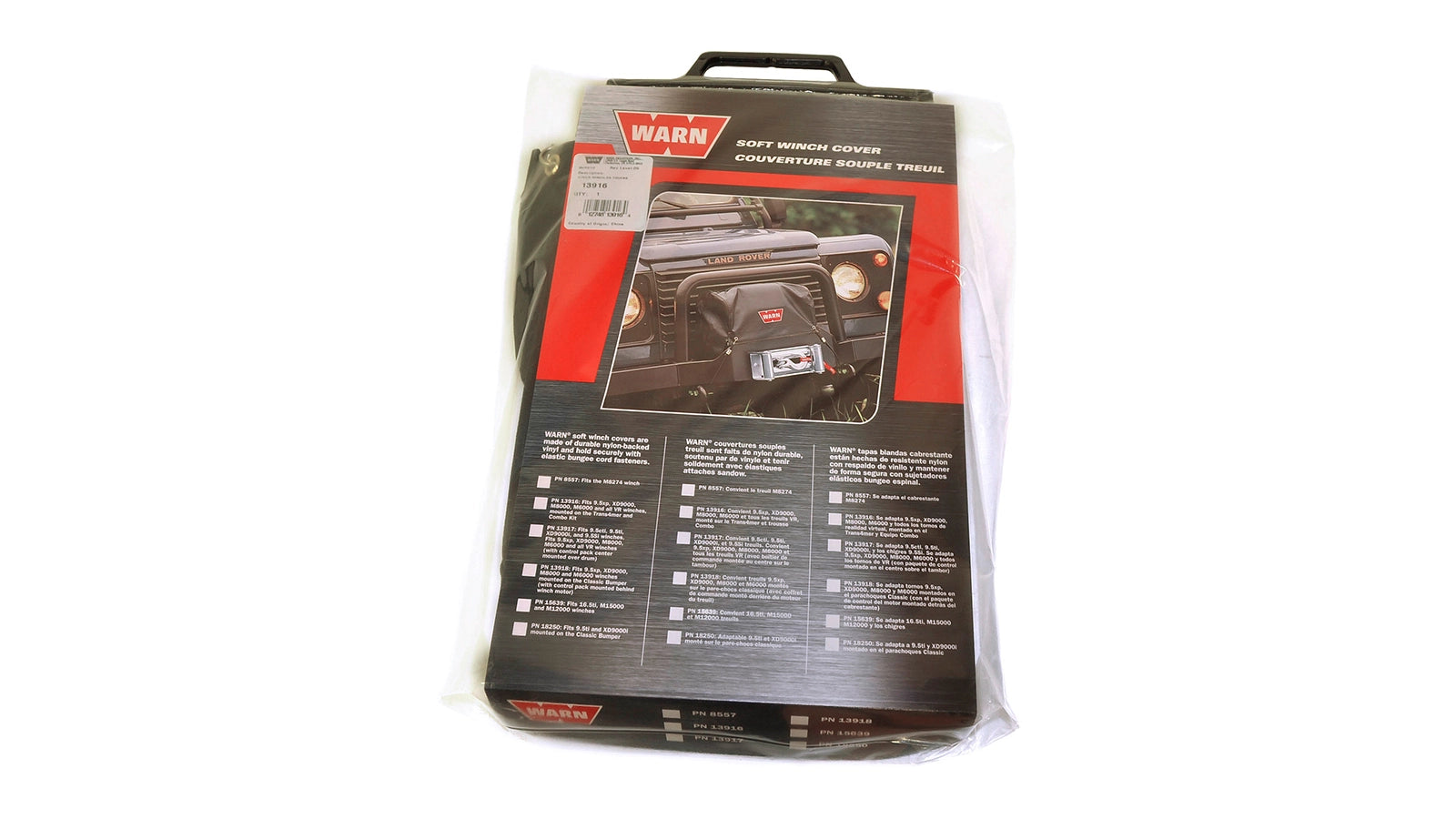 Package image for the WARN Winch Cover for 9.5xp, XD9, and M8