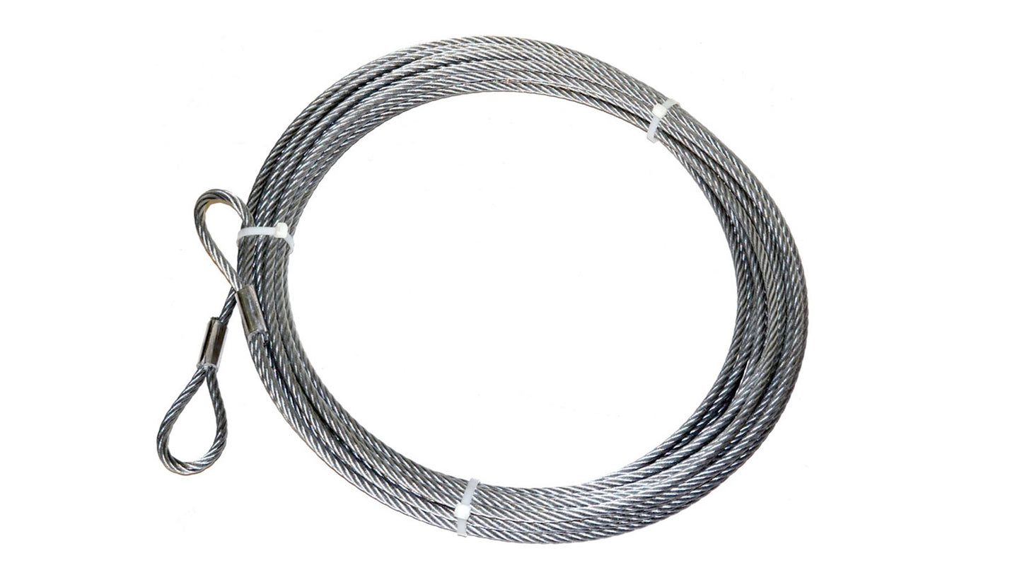 WARN Wire Rope Extension 3/8 in Diameter X 75 ft Length