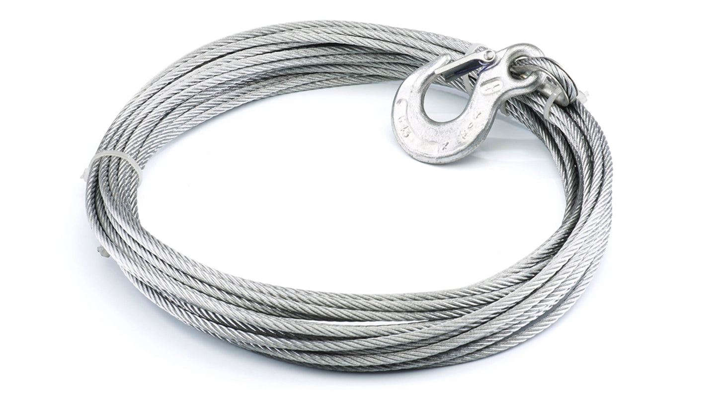 WARN Wire Rope Assembly, 3/16 in x 50 ft, Galvanized