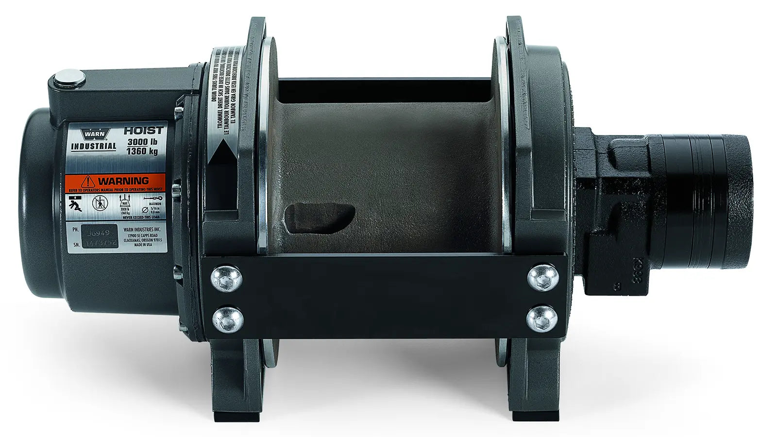 WARN HY3000 Hoist - Anti-Clockwise
