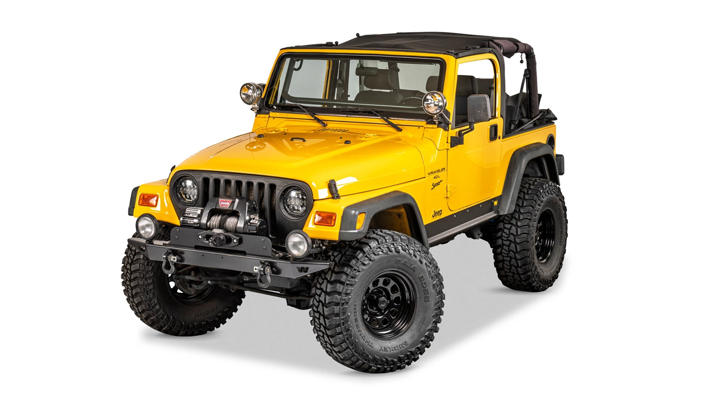 Foot-Down Winch Mounting Plate Kit for 1997-2006 Jeep Wrangler (TJ) (fits mid-frame winches)