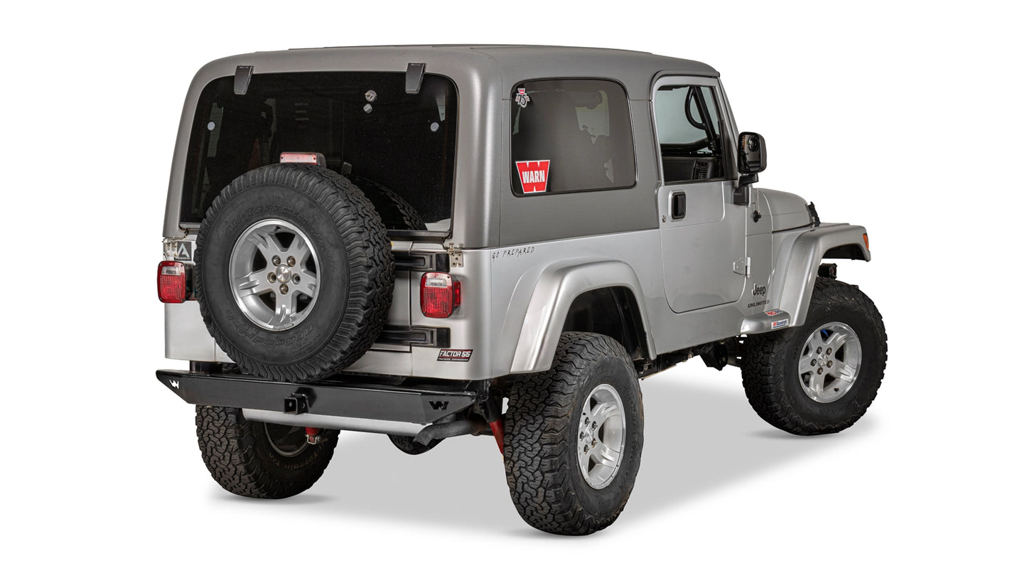 WARN Rock Crawler Rear Bumper for 1987-1995 Jeep Wrangler YJ / 1997-2006 Jeep Wrangler TJ