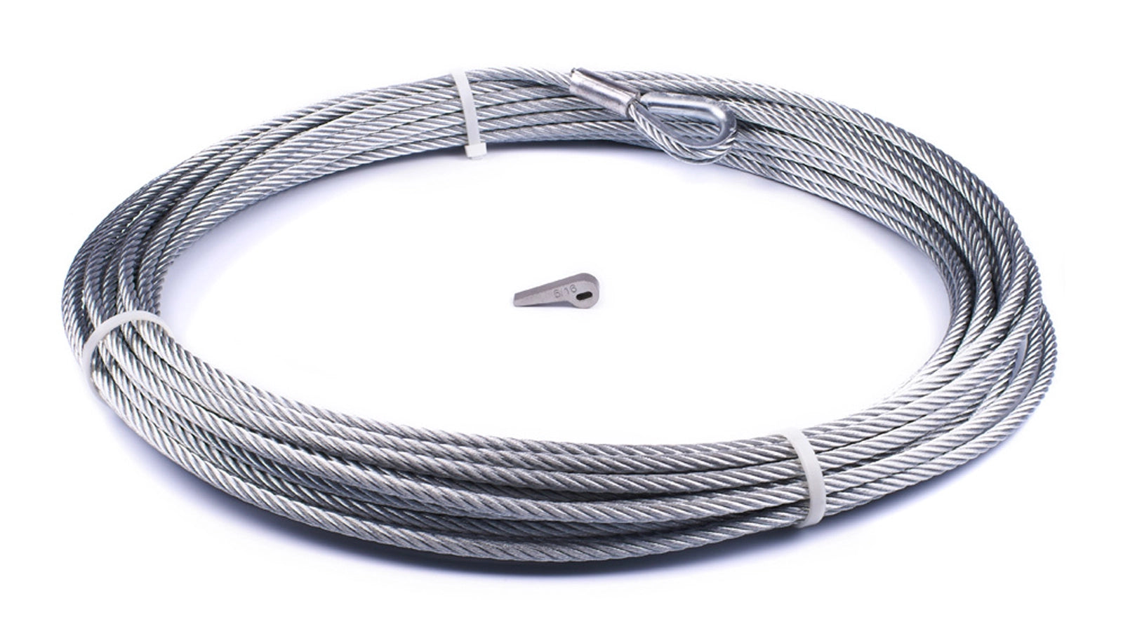 WARN Wire Rope Assembly, 5/16 in x 100 ft, Galvanized, for ZEON 8